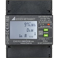 Gossen Metrawatt U2389-V026 U2389-V026 Drehstromzähler mit Wandleranschluss digital MID-konform: Ja 1St. Gossen Metrawatt U2389-V026 U2389-V026 Drehstromzähler mit Wandleranschluss digital MID-konform: Ja 1St.