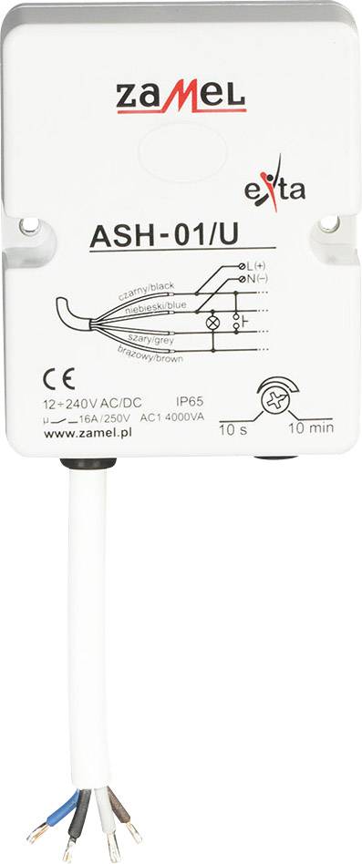 Zamel ASH-01/U Treppenlichtzeitschalter Hutschiene 12 V, 24 V, 230 V