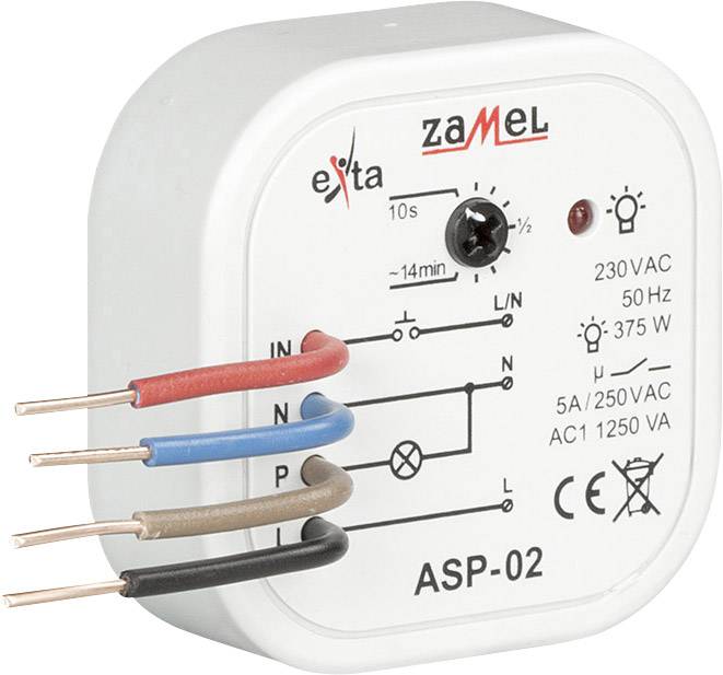 Zamel ASP-02 Treppenlichtzeitschalter Einbau 230 V