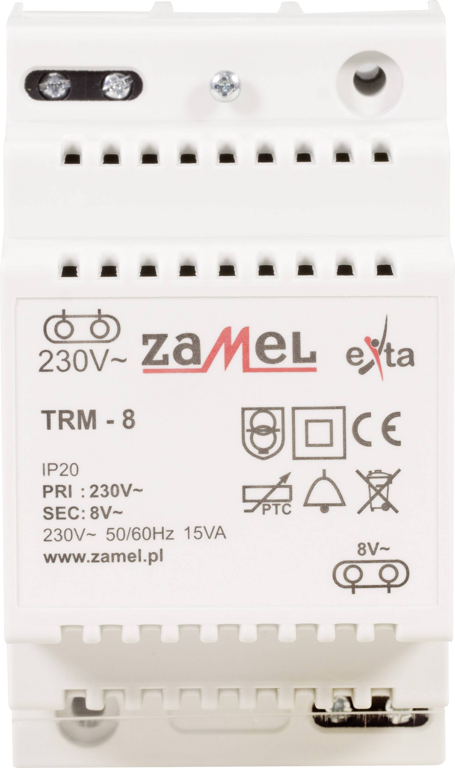 Zamel TRM-8 Klingel-Transformator 8 V/AC 1.88A