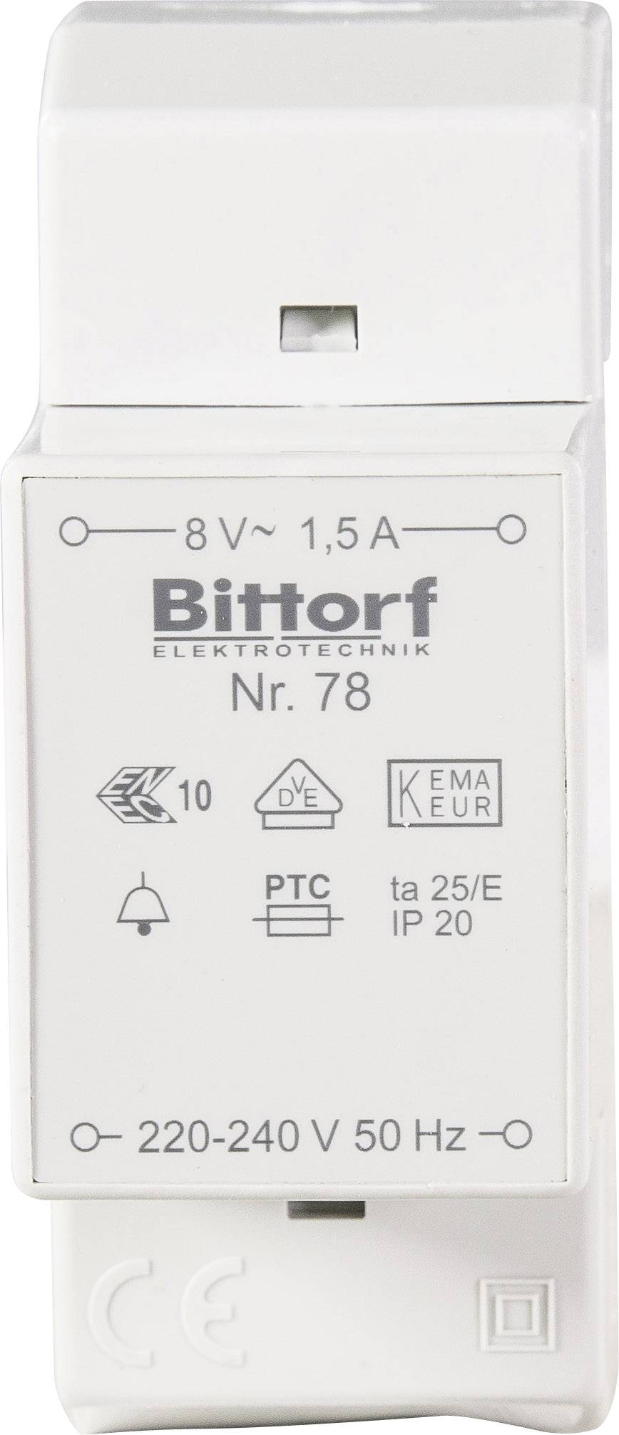 Bittorf 78 Klingel-Transformator 8 V/AC 1.5A