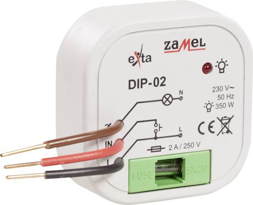 Zamel DIP-02 Unterputz Dimmer Geeignet für Leuchtmittel: Glühlampe, Halogenlampe
