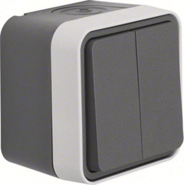 Berker Serienschalter Aufputz W.1 Grau, Lichtgrau 30753505 1St. Berker Serienschalter Aufputz W.1 Grau, Lichtgrau 30753505 1St.