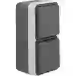 Berker Doppelsteckdose Aufputz W.1 Grau, Lichtgrau 47703525 1St. Berker Doppelsteckdose Aufputz W.1 Grau, Lichtgrau 47703525 1St.