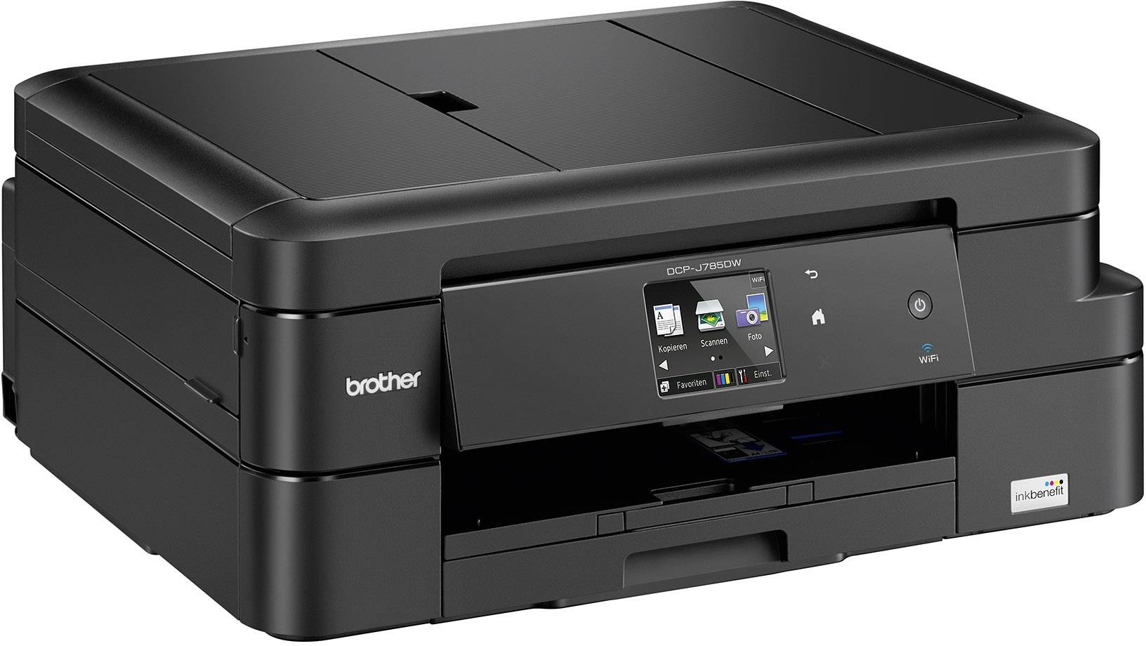 Brother inkbenefit DCP-J785DW Farb Tintenstrahl Multifunktionsdrucker A4 Drucker, Scanner, Kopierer WLAN, Duplex