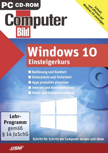 Computer Bild Windows® 10 Einsteigerkurs Vollversion, 1 Lizenz Windows Lern-Software