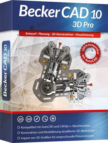 Markt & Technik Becker CAD 10 3D PRO Vollversion, 1 Lizenz Windows CAD-Software