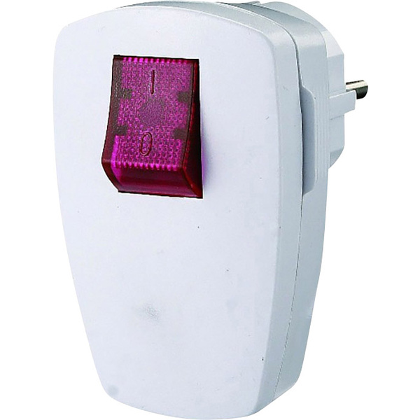 GAO EMP100SWL Schutzkontakt-Winkelstecker Kunststoff mit Schalter 230 V Weiß IP20