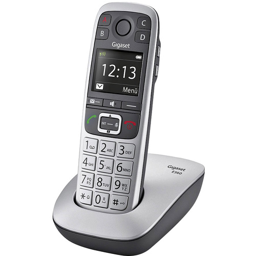 Gigaset E560 DECT/GAP Téléphone sans fil fonction mains libres, signal d'appel optique platine