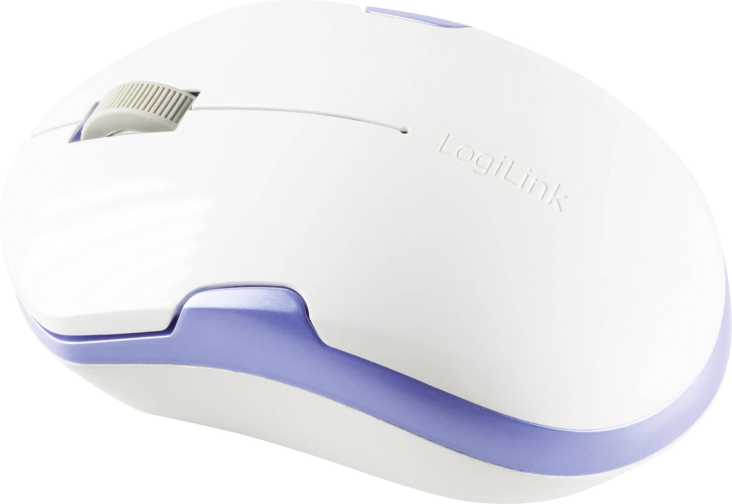 LogiLink ID0130 Maus Funk Optisch Weiß, Blau 3 Tasten 1200 dpi