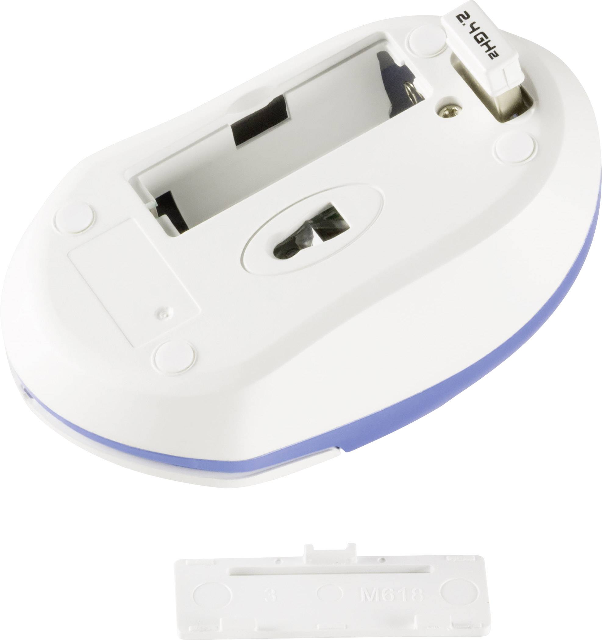 LogiLink ID0130 Maus Funk Optisch Weiß, Blau 3 Tasten 1200 dpi