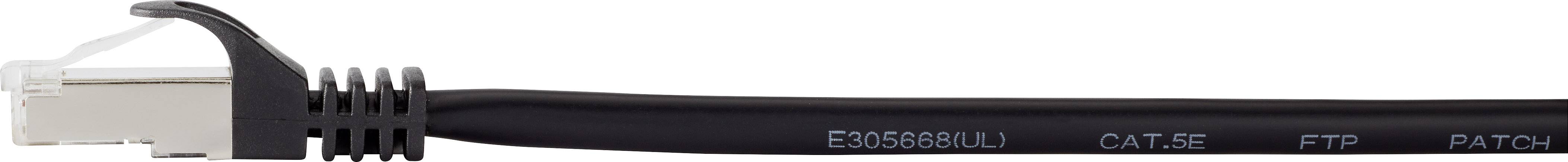 'Schwarzes Ethernet-Kabel mit RJ-45-Stecker, geeignet für Cat.6-Netzwerke, mit Aufschrift 'CM026300/LL'.'