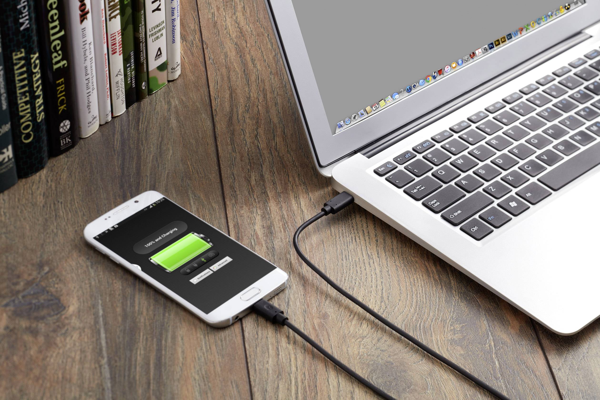 Renkforce USB-Kabel USB 2.0 USB-C™ Stecker, USB-Micro-B Stecker 1.50m Schwarz vergoldete Steckkontakte