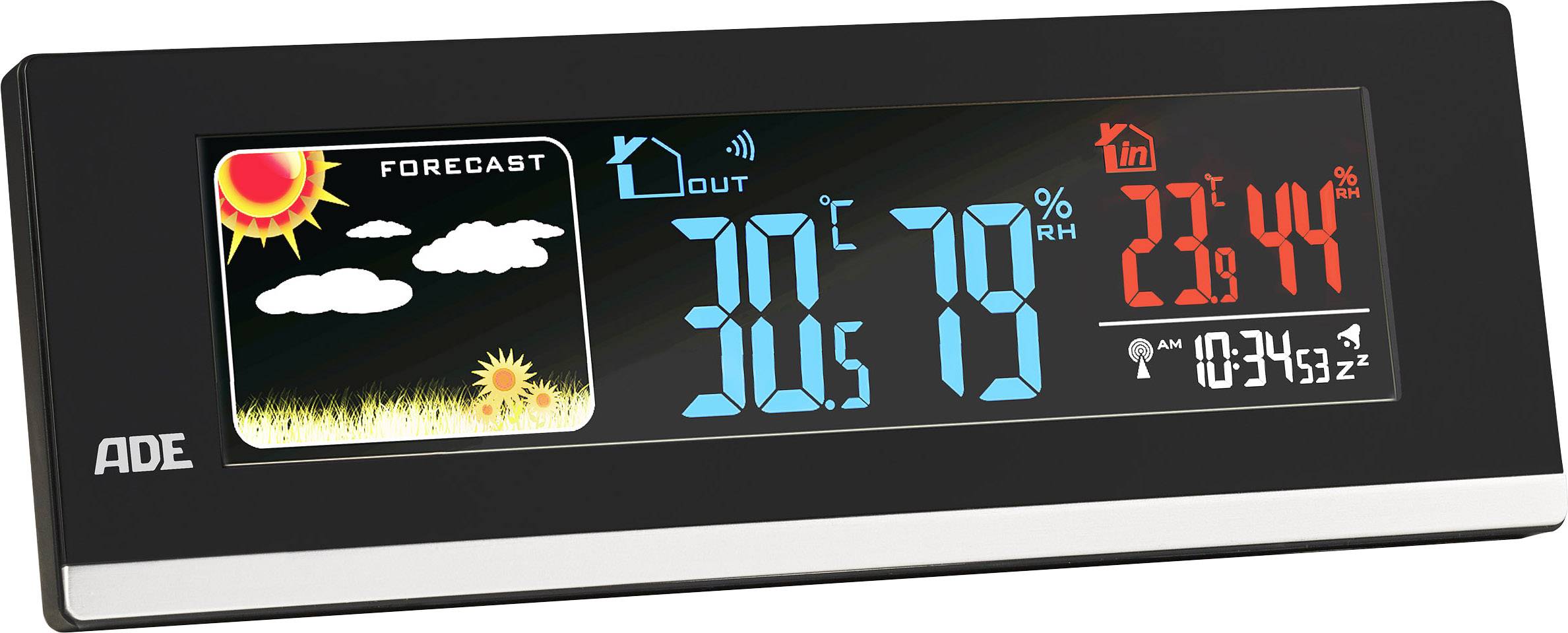 ADE WS 1601 Funk-Wetterstation Vorhersage für 1 Tag