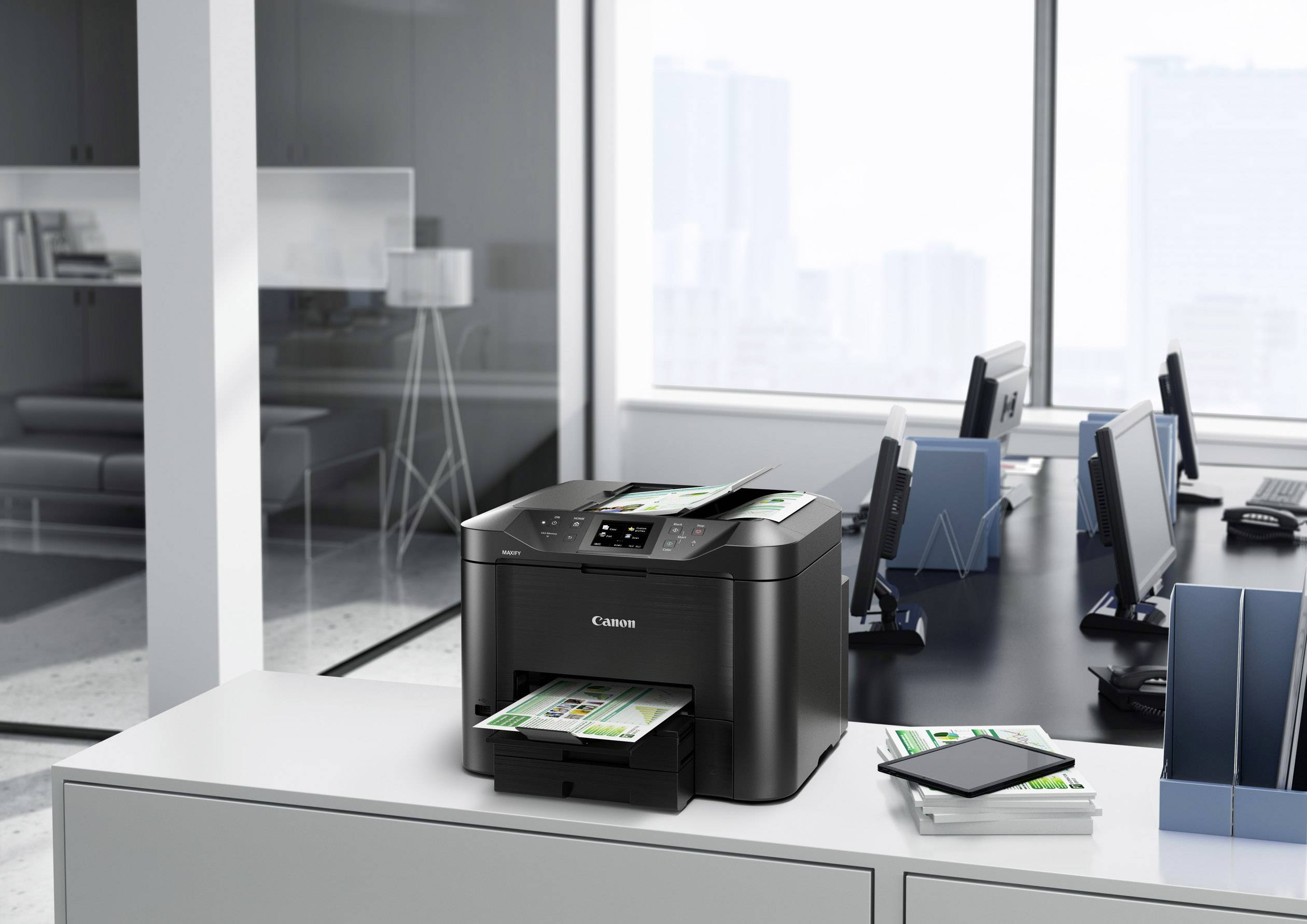 Canon Multifunktionsdrucker Tintenstrahl Farbe A4 Drucker, Scanner, Kopierer, Fax LAN, WLAN, Duplex, Duplex-ADF