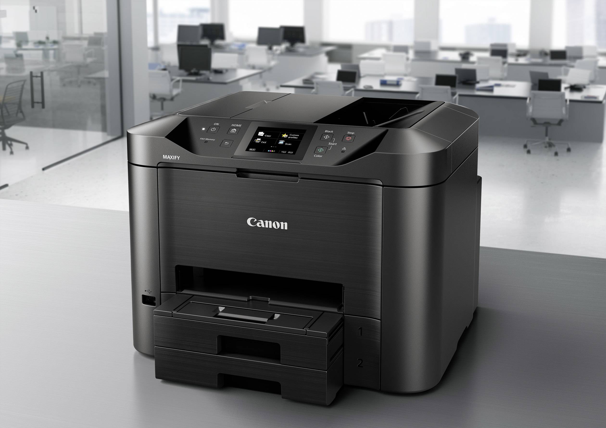 Canon MAXIFY MB5450 Multifunktionsdrucker Tintenstrahl Farbe A4 Drucker, Scanner, Kopierer, Fax LAN, WLAN, Duplex, Duplex-ADF