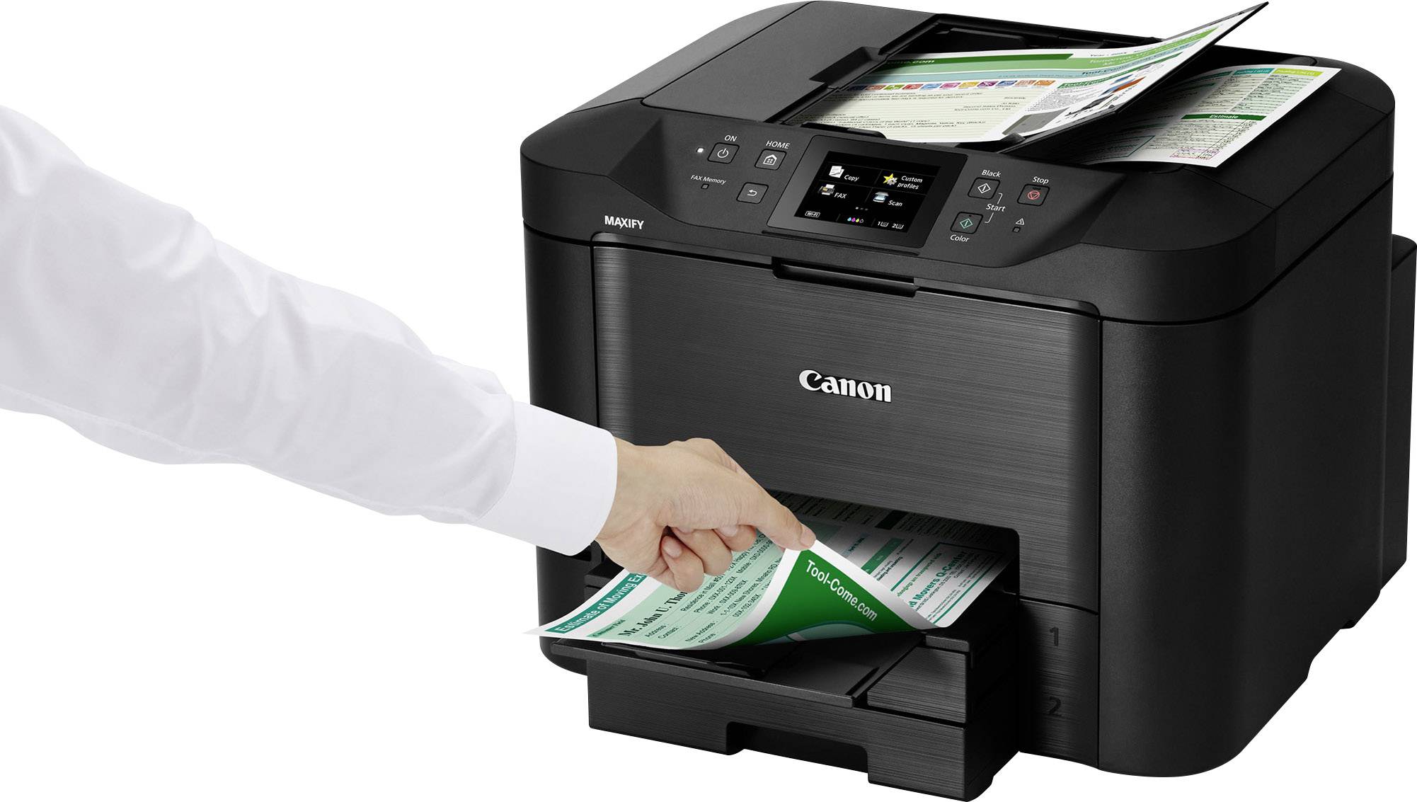 Canon Multifunktionsdrucker Tintenstrahl Farbe A4 Drucker, Scanner, Kopierer, Fax LAN, WLAN, Duplex, Duplex-ADF