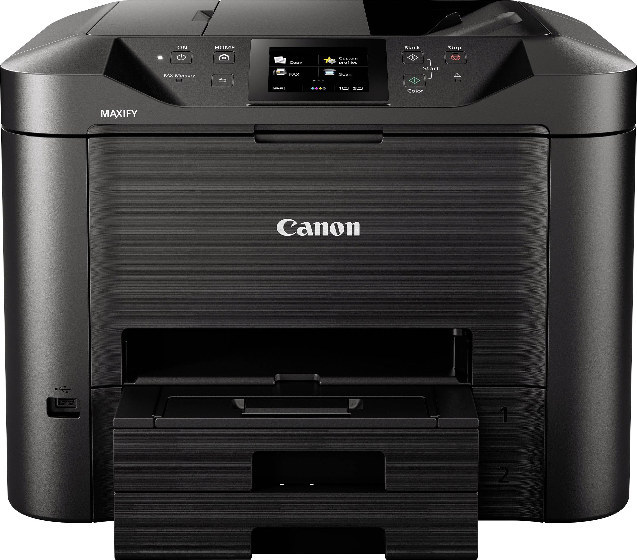 Canon Multifunktionsdrucker Tintenstrahl Farbe A4 Drucker, Scanner, Kopierer, Fax LAN, WLAN, Duplex, Duplex-ADF