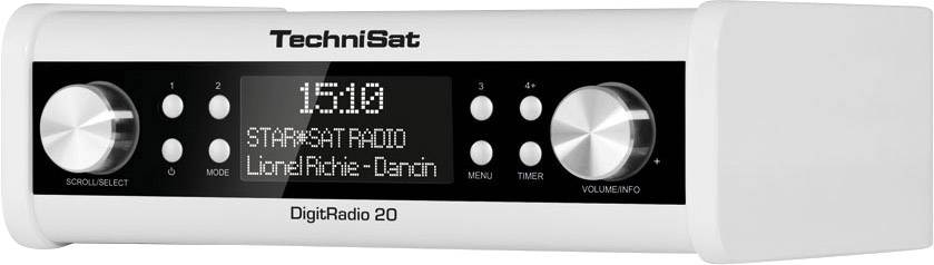 TechniSat DigitRadio 20 Küchenradio DAB+, UKW AUX Weiß