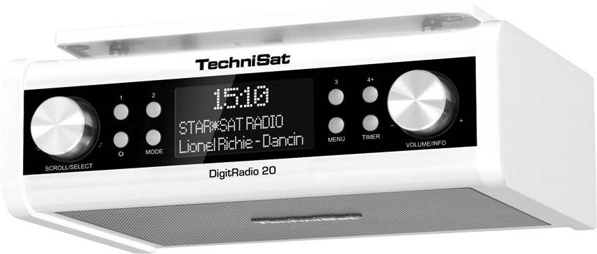 TechniSat DigitRadio 20 Küchenradio DAB+, UKW AUX Weiß