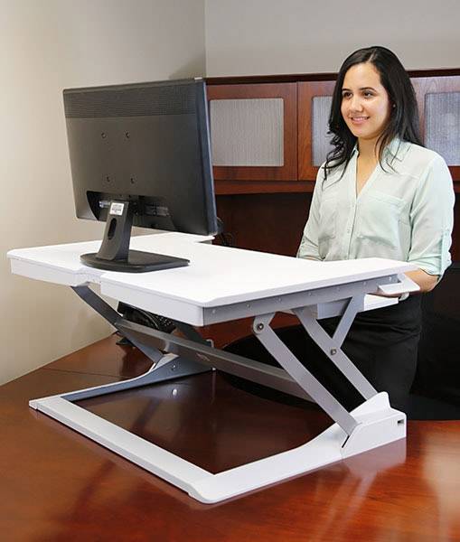 Ergotron WorkFit-TL Sitz-Steh-Schreibtischaufsatz Höhen-Bereich: 38cm (max) Weiß