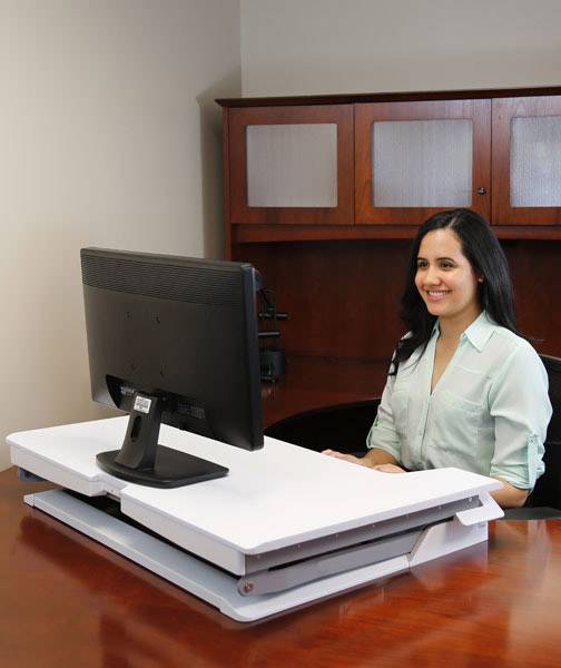 Ergotron WorkFit-TL Sitz-Steh-Schreibtischaufsatz Höhen-Bereich: 38cm (max) Weiß