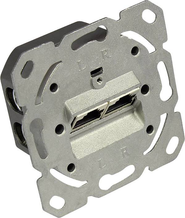 Good Connections GC-N0051O Netzwerkdose Unterputz Einsatz mit Zentralplatte und Rahmen CAT 6a 2 Port Reinorange