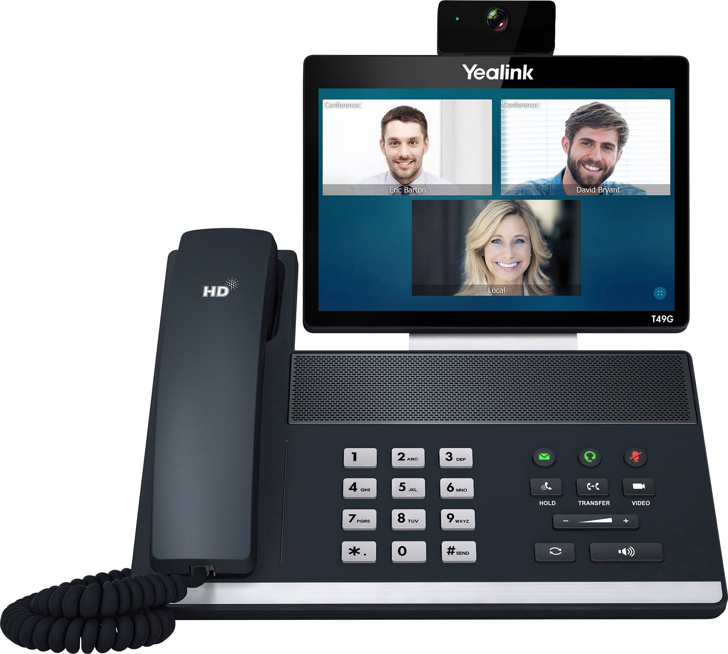 Yealink SIP VP-T49G Schnurgebundenes Telefon, VoIP Freisprechen, Bluetooth, Headsetanschluss Touch-Display Schwarz