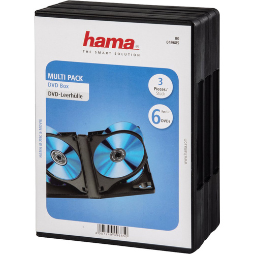 Hama DVD Hülle 00049685 6 CDs/DVDs/Blu-rays Schwarz Polypropylen 3St.