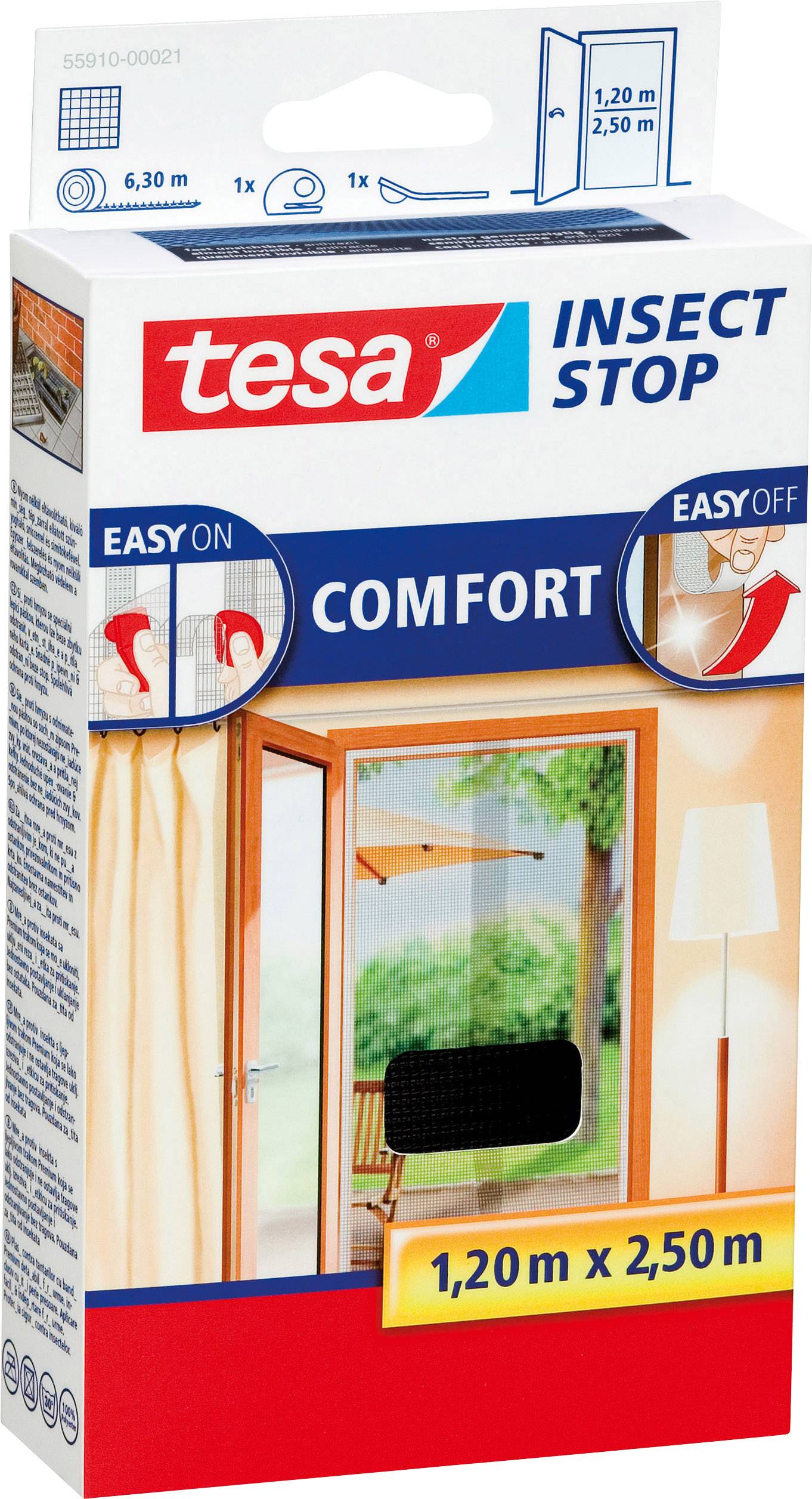 TESA COMFORT 55910-00021-00 Tür-Fliegengitter (B x H) 1200 mm x 2500 mm Anthrazit 1 St.