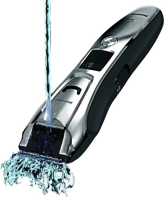 Panasonic ER-GB80-S503 Haarschneider, Bartschneider abwaschbar Schwarz, Platin