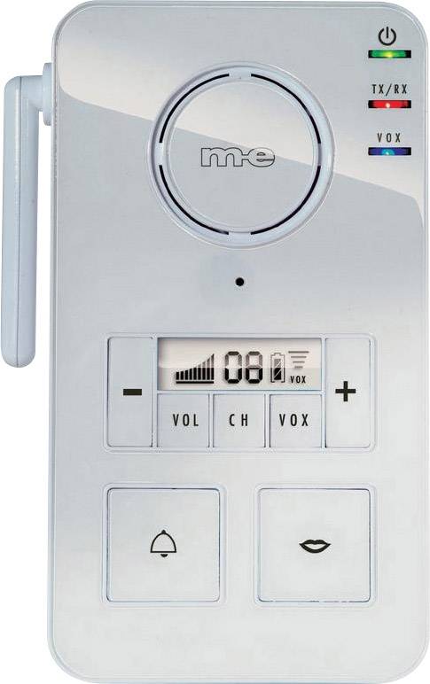 M-e modern-electronics 40754-1 Gegensprechanlage Funk 446MHz 2000m Weiß