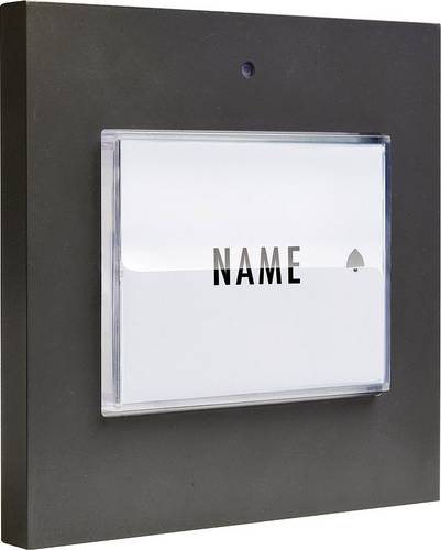 M-e modern-electronics 41050 Klingeltaster beleuchtet, mit Namensschild 1 Familienhaus Anthrazit 8-2