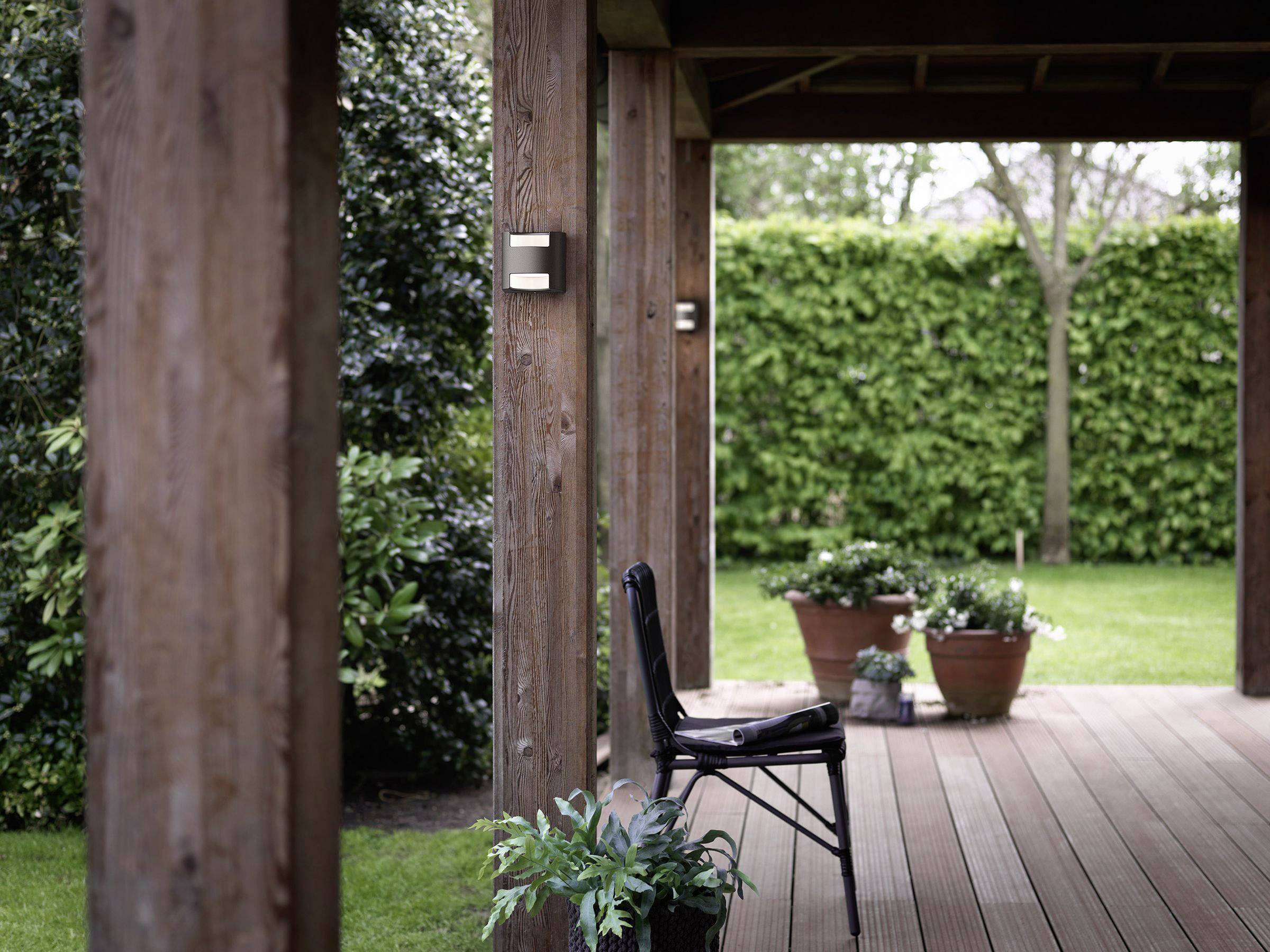 Philips LED Grass 173219316 LED-Außenwandleuchte LED LED fest eingebaut 9 W Anthrazit