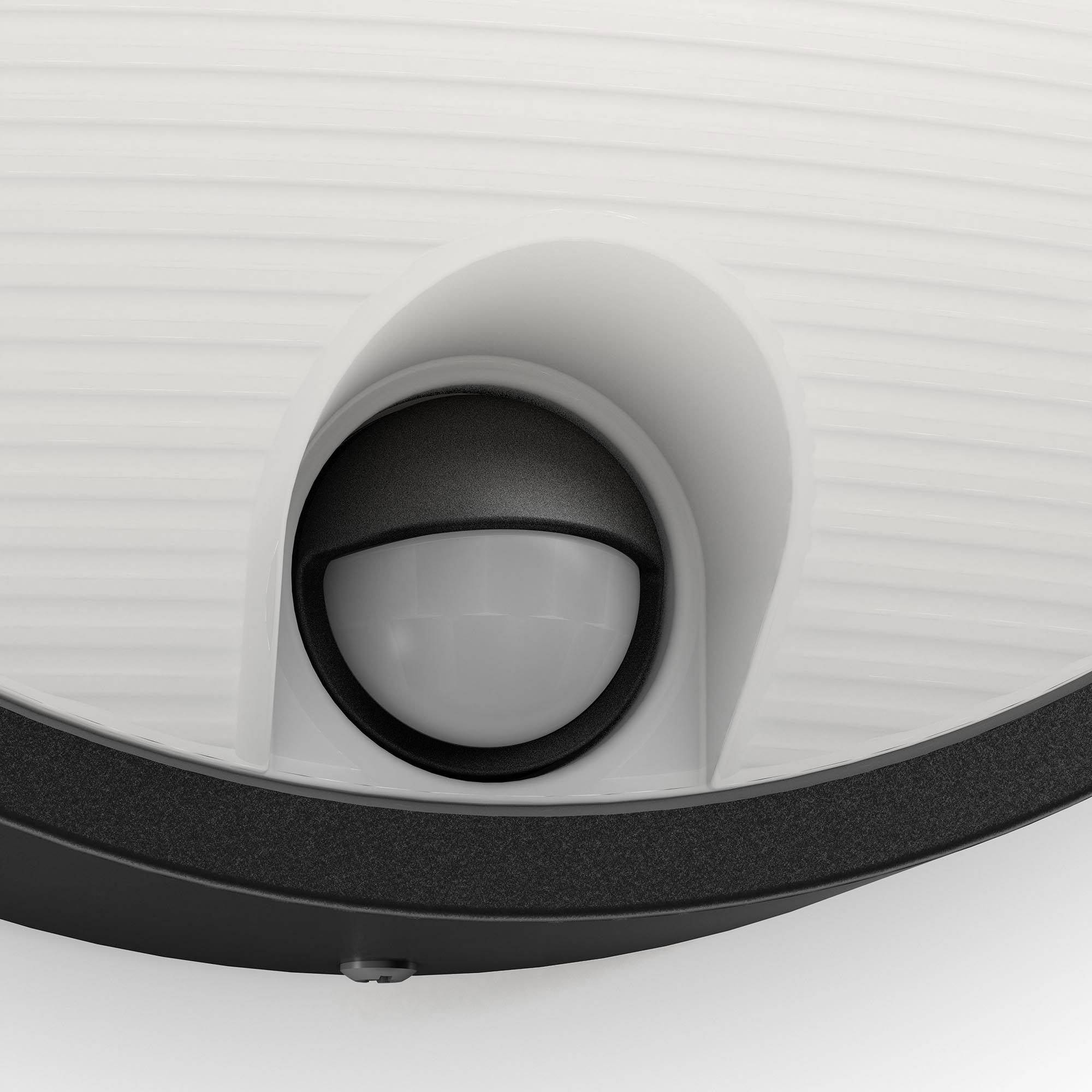 Philips LED Yarrow 172973016 Außenwandleuchte mit Bewegungsmelder LED LED fest eingebaut 6W Schwarz