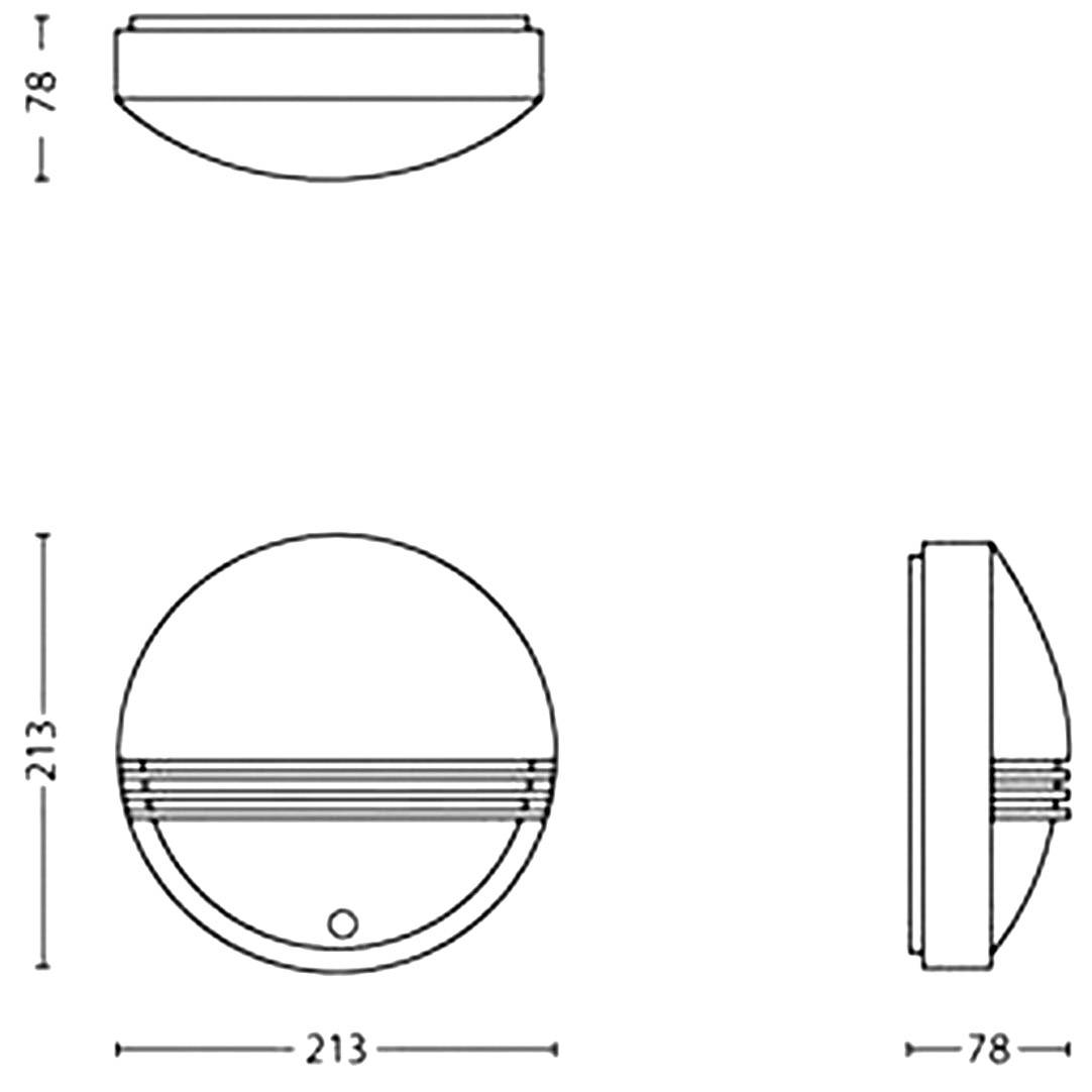 Philips LED Yarrow 172973016 Außenwandleuchte mit Bewegungsmelder LED LED fest eingebaut 6W Schwarz