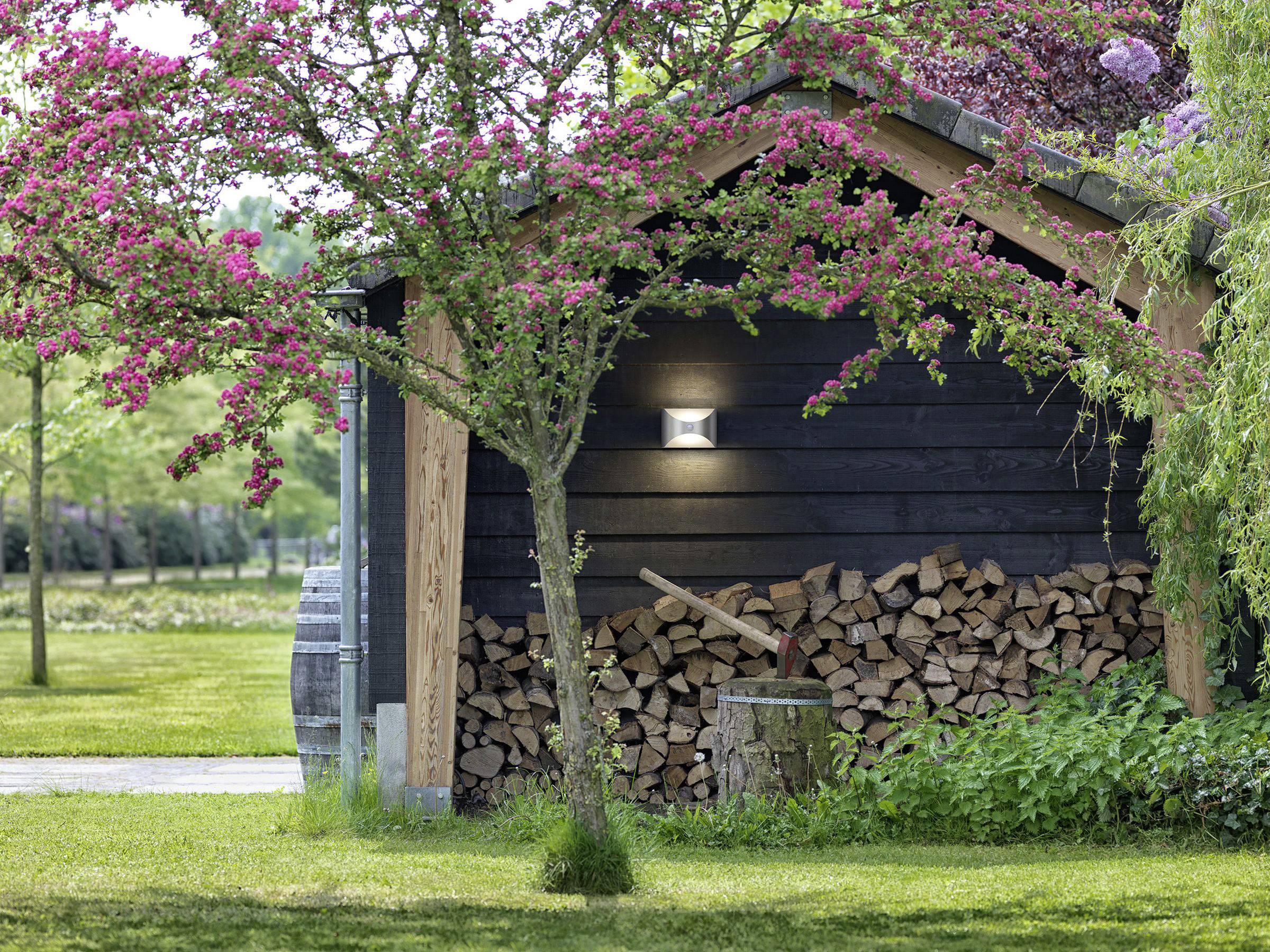 Philips LED Herb 172994716 LED-Außenwandleuchte mit Bewegungsmelder LED LED fest eingebaut 6W Edelstahl