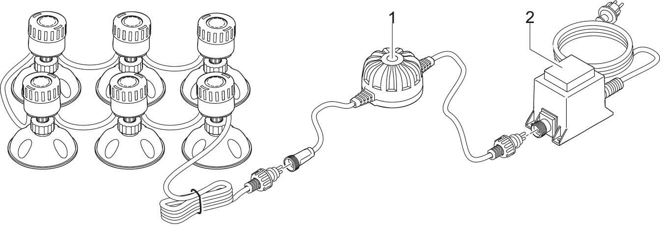 Pontec 43187 Unterwasserbeleuchtung LED 0.5W Schwarz