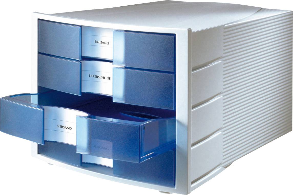 HAN Impuls 1010-x-63 Schubladenbox Lichtgrau DIN A4, DIN C4 Anzahl der Schubfächer: 4