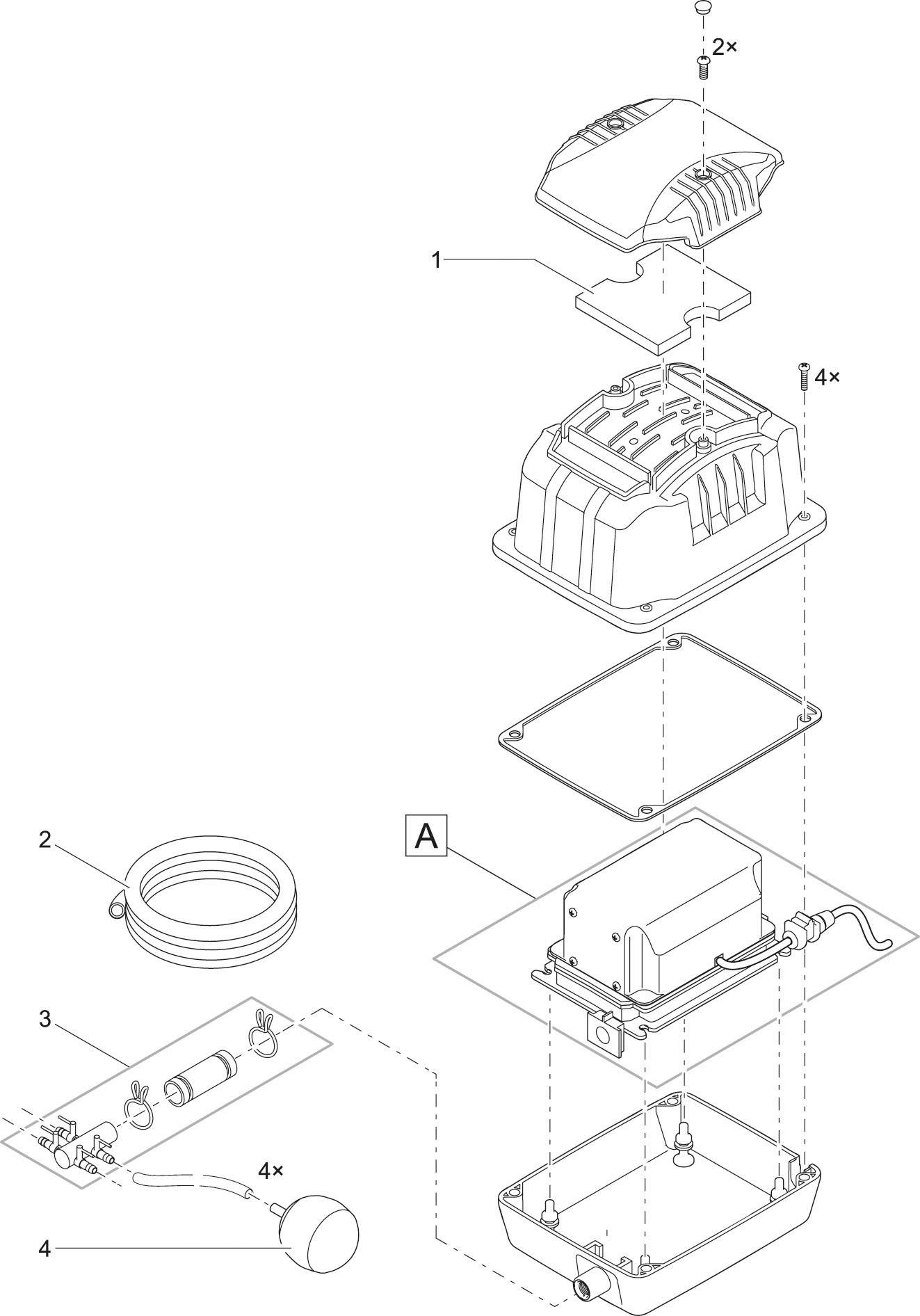 Pontec 43111 PondoAir Set 3600 Teichbelüfter 3600 l/h
