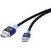 SpeaKa Professional HDMI Anschlusskabel [1x HDMI-Stecker - 1x HDMI-Stecker C Mini] 0.50m Schwarz mit LED, Ultra HD (4k) HDMI