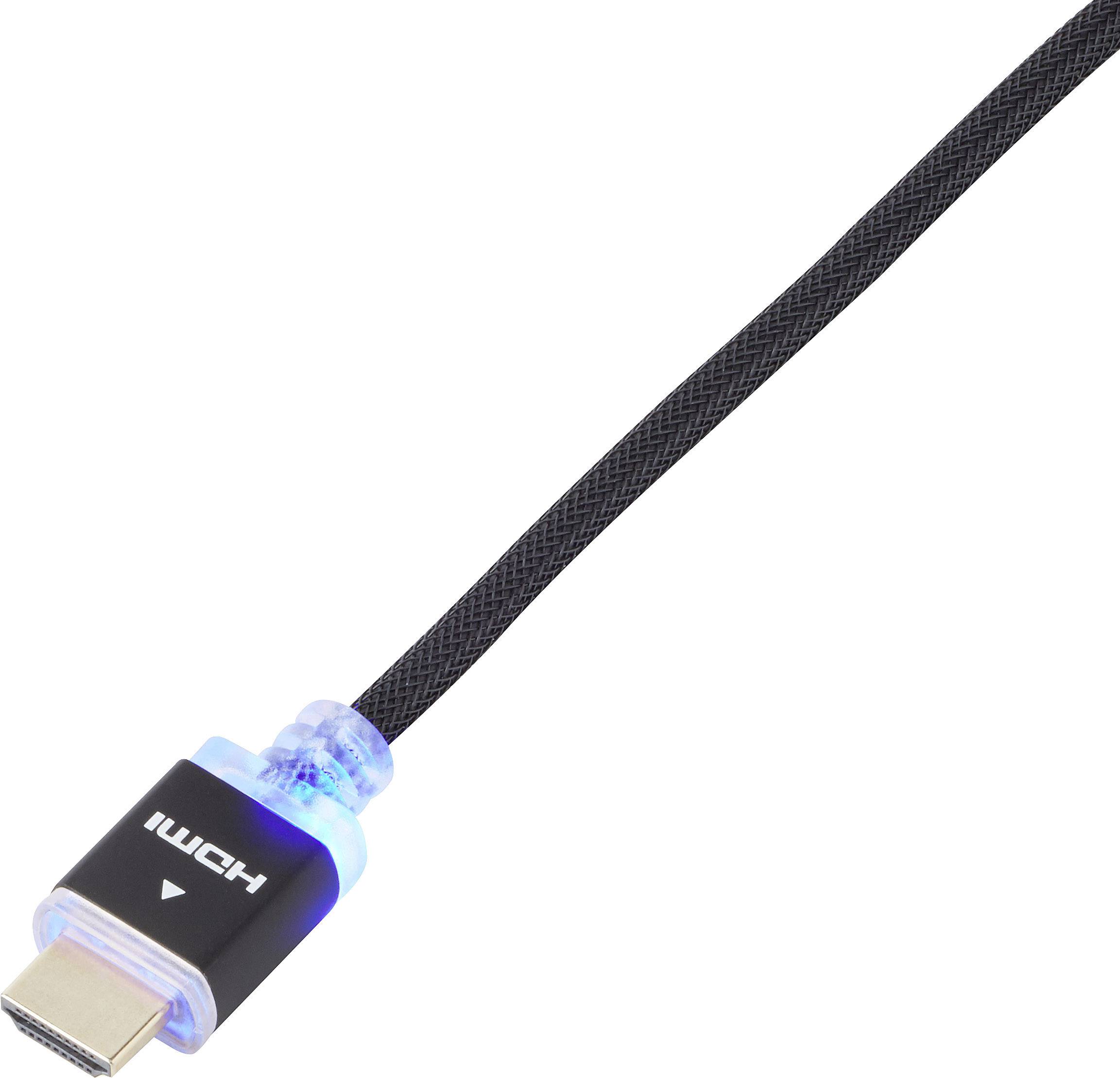 SpeaKa Professional HDMI Anschlusskabel HDMI-A Stecker, HDMI-Micro-D Stecker 3.00m Schwarz SP-7870608 Audio Return Channel