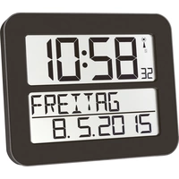 TFA Dostmann 60.4512.01 Funk Wanduhr 258mm x 212mm x 30mm Schwarz TFA Dostmann 60.4512.01 Funk Wanduhr 258mm x 212mm x 30mm Schwarz
