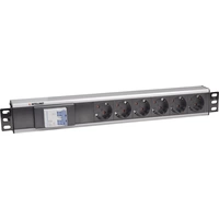 Intellinet 711432 19 Zoll Netzwerkschrank-Steckdosenleiste 1.5 HE Schutzkontaktsteckdose mit Schalter Aluminium, Schwarz Intellinet 711432 19 Zoll Netzwerkschrank-Steckdosenleiste 1.5 HE Schutzkontaktsteckdose mit Schalter Aluminium, Schwarz