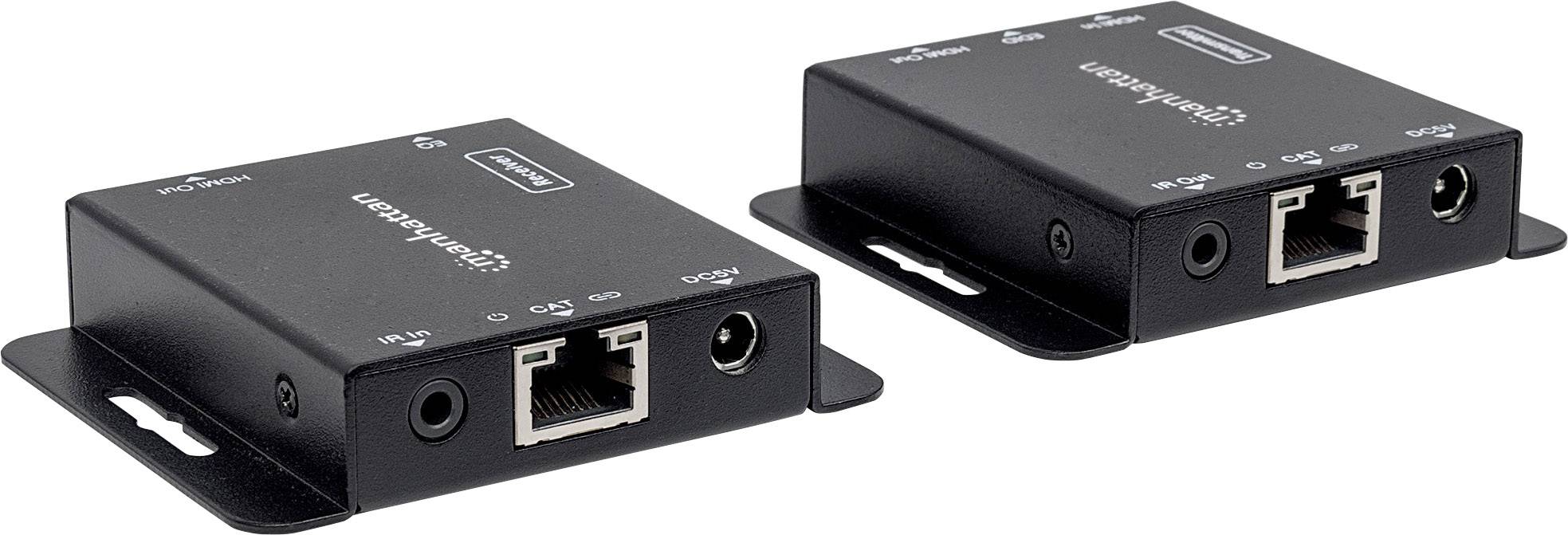 Manhattan 207461 HDMI®, LAN (10/100/1000MBit/s) Extender (Verlängerung) über Netzwerkkabel RJ45 50m