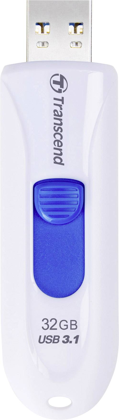 Transcend JetFlash® 790 USB-Stick 32 GB Weiß, Blau TS32GJF790W USB 3.2 Gen 2 (USB 3.1)
