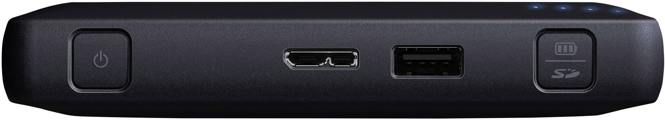 WD My Passport Wireless Pro 3 TB WLAN-Festplatte USB 2.0, USB 3.2 Gen 1 (USB 3.0), Kartenleser, WLAN 802.11 b/g/n/ac Schwarz WDBSMT0030BBK-EESN