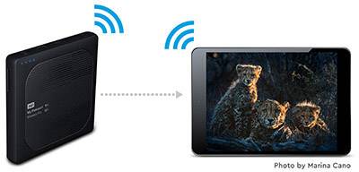 WD My Passport Wireless Pro 4 TB WLAN-Festplatte USB 2.0, USB 3.2 Gen 1 (USB 3.0), Kartenleser, WLAN 802.11 b/g/n/ac Schwarz WDBSMT0040BBK-EESN