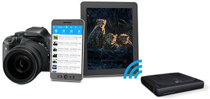 WD My Passport Wireless Pro 3TB WLAN-Festplatte USB 2.0, USB 3.2 Gen 1 (USB 3.0), Kartenleser, WLAN 802.11 b/g/n/ac Schwarz