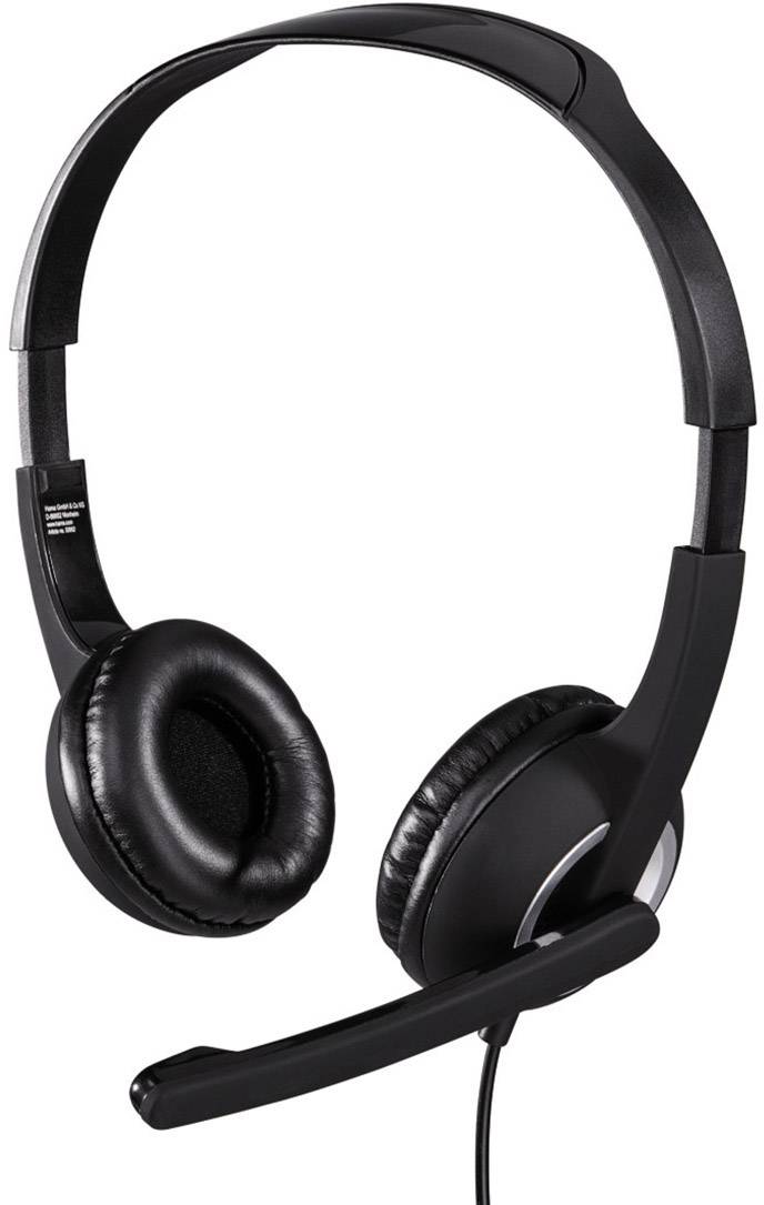 hama 00053982 PC-Office-Headset "HS-P150", Stereo, Schwarz